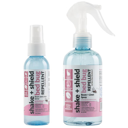 Best Bee Brothers Shake + Shield Room & Linen Bed Bug Spray – Non-Greasy Bug Spray Made with Plant-Based Ingredients, 8 Oz. + 2 Oz.