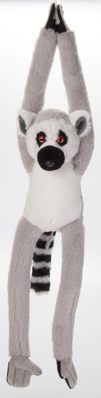 The Petting Zoo Hanging Ring-Tailed Lemur Stuffed Animal Plushie, Gifts for Kids, Wildlife Animals, Lemur Plush Toy 20 Inches