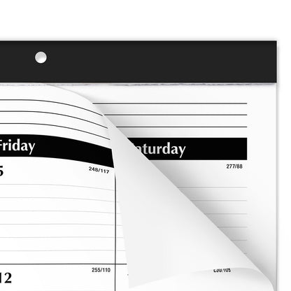 2025-2026 AT-A-GLANCE 21.75" x 17" Academic Monthly Desk Pad Calendar, White/Black (SK2416-00-26)