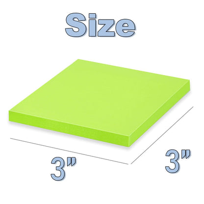 (40 Pads) Sticky Notes 3x3 in,Bright Colors Notepads,Colorful Stickies,Super Sticking Power,Memo Note Pads,Post on Windows Doors,Office,School,Strong Adhesive,Recyclable,Easy to Write on,Hold Well