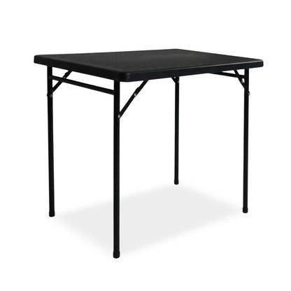 3ft Rectangular Folding Table for All-Occasion, Foldable Table with HDPE Tabletop and Steel Legs, Durable and Stable Small Folding Table, Perfect for Camping, Picnic, Party, Indoor & Outdoor, Black