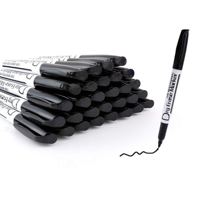 Volcanics Black Dry Erase Markers Low Odor Fine Whiteboard Markers Thin Box of 80