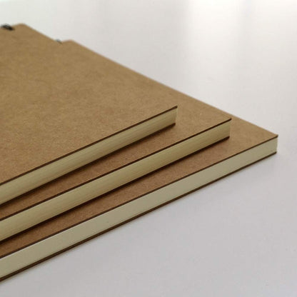 YUREE B5 Spiral Notebook Lined, Spiral Ruled Journal with Hard Kraft Cover, 70 Sheets (140 Pages), 10.3" x 7.2", 3-Pack, Brown