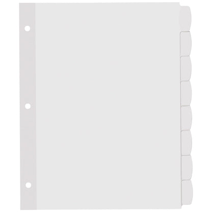 Avery Big Tab Printable White Label Dividers for 3 Ring Binders, 8 Tabs per Set, White, Great for Office Supplies, School Supplies, Organizing, and More (4 Sets of 14433)
