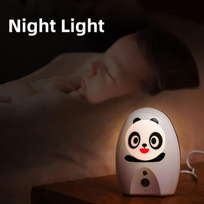 Audio Baby Monitor TimeFlys Mustang Panda, Both Unit Portable, Talk Back Intercom, Long Range up to 1000 ft, Temperature Monitoring and Warning, Lullabies, Vibration, LCD Display, Night Light