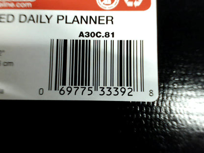 NotePro Undated Daily Planner, Black, 200 Pages,10 3/4 x 8-1/2 Inches