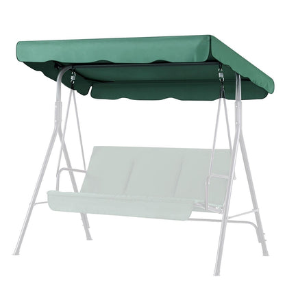 Flexzion Replacement Canopy for Outdoor Swing - 66" X 45" 2 Seat Bench Glider Swings Shade Fabric UV Weather Waterproof for Outdoor Garden Patio Yard Park Porch Seat Furniture, Green