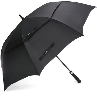 G4Free 47/54/62/68/72 Inch Automatic Open Golf Umbrella Extra Large Oversize Double Canopy Vented Windproof Waterproof Stick Umbrellas (Black)