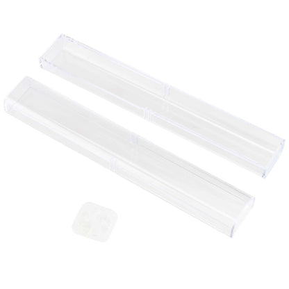 KOHAND 50 Pcs Acrylic Pen Boxes, Single Clear Plastic Pen Case Container, Empty Transparent Ballpoint Pen Gift Display Storage Boxes for School Office Business Supply
