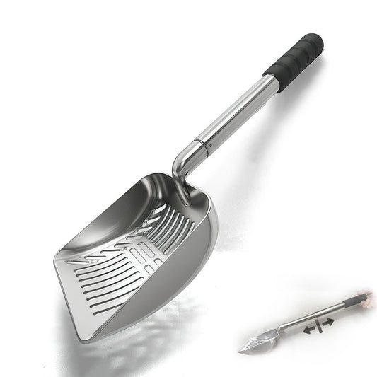 16 to 21-Inch Adjustable Fireplace Shovel – Hollow-Out Ash Sifter for Wood Stove, Fireplace, and Fire Pit, Heat-Resistant Metal Coal Scoop with Ergonomic Handle (1PCS)