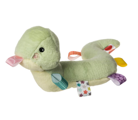 Taggies Stuffed Animal Huggable Plush Soft Toy with Sensory Tags, 12-Inches, Sniggles Snake