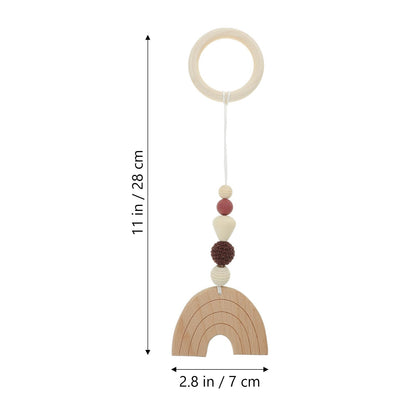 Toddmomy 4Pcs Wood Toys Wooden Hanging Toy Wood Activity Pendant Hanging Sensory Nursery Decor