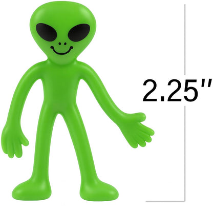 ArtCreativity Bendable Alien Toys, (Set of 48) Mini alien figures Bendy Toy for Kids, Alien Party Favors, Birthday Party Favor Goodie Bag Stuffers, Piñata Fillers, Stress Relief Fidget Toys for Kids