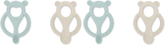 Ingenuity Gum Buddies Soothing Baby Multi-Stage Teether Toy BPA-Free Silicone, Ages 3 Months+, Unisex, 4-Pack