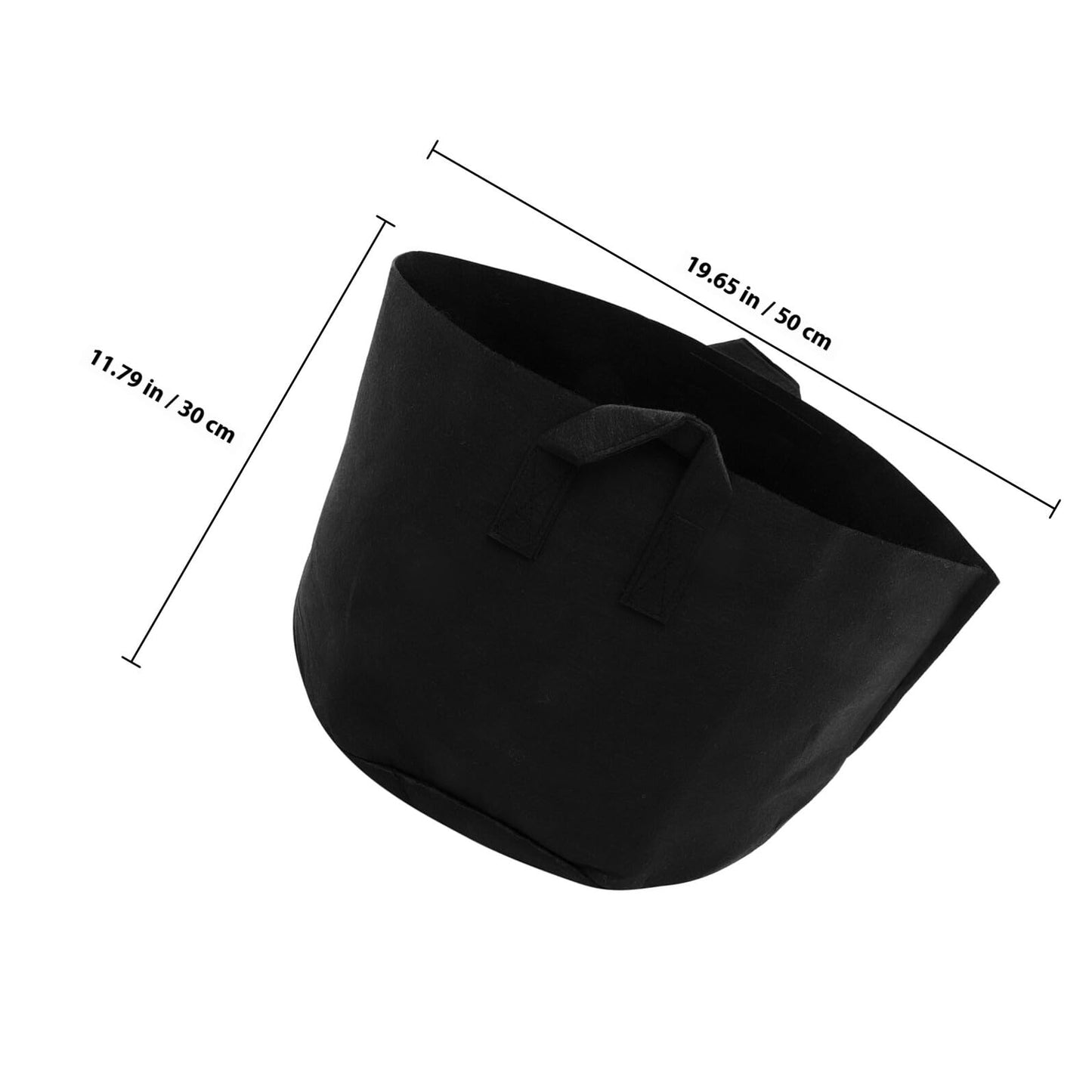 YOSADIER 2pcs 15-Gallon Black Thick Fabric Potato Grow Bags Raised Garden Bed Plant Containers for Outdoor Vegetable and Flower Nursery Gardening