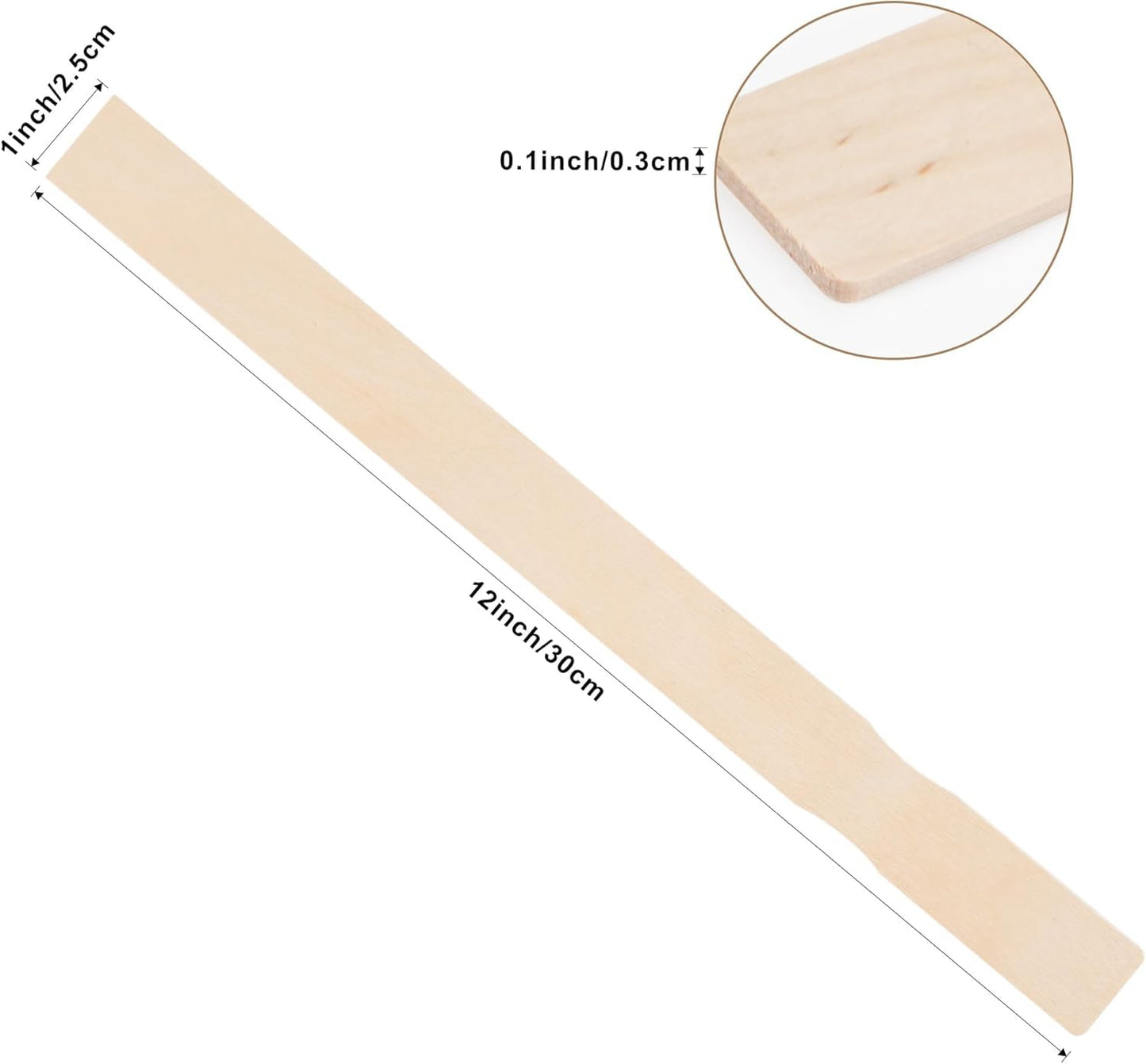 60 Pieces Paint Stir Sticks, 12 Inch Long Wooden Paint Stirrers for Mixing Paint, Paint Sticks for Library Markers or Garden Plant Labels, Mixing Sticks for DIY Craft Sticks