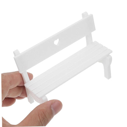 INOOMP 2pcs Mini Benches for Crafts: Miniature Garden Bench Seat - Dollhouse Furniture Ornament for Micro Landscape DIY Craft Displays and Park Scenes