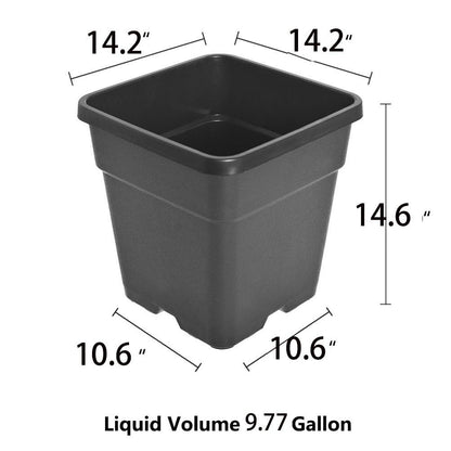 10 Pcs 10 Gallon Black Fabric Grow Bags – Heavy-Duty Aeration Plant Pots with Handles for Gardening