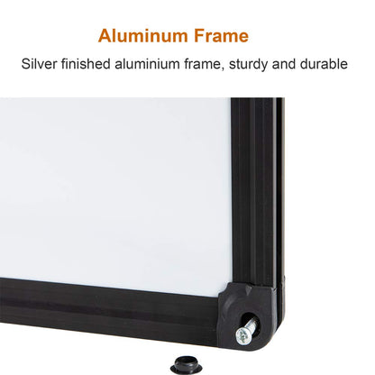Magnetic Combination Whiteboard Cork Board 48 x 36 Inch, Black Aluminum Frame - Large Wall Mounted Vision Board & Planner for Home Office, Kitchen Command Center & Classroom Organization