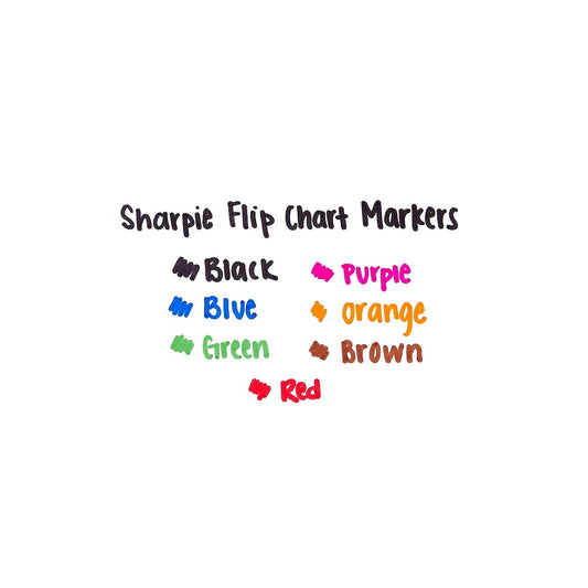 Sharpie 22478 Flip Chart Markers, Bullet Tip, Colors may vary, 8-Count, Colors may vary(Box)