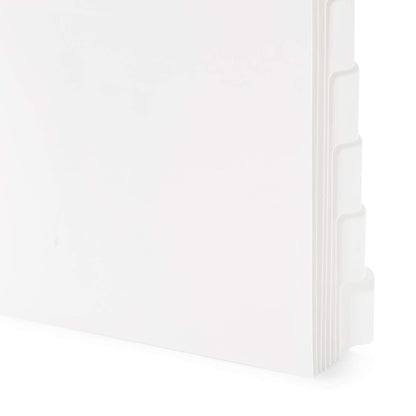Blue Summit 8 Tab Dividers for 3 Ring Binder, Reinforced Edge, 1/8 Cut, Letter Size, Binder Dividers 8 Tab Bulk for Notebooks, White Index Divider, 12 Sets, 96 Pack