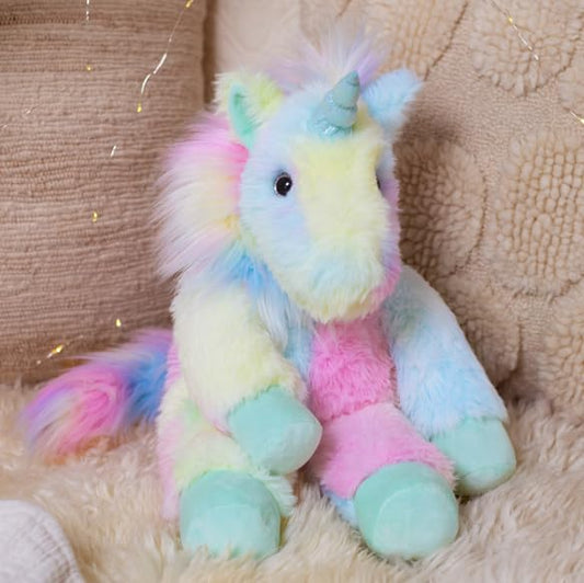 Vermont Teddy Bear Unicorn Stuffed Animal 18 in | Rainbow Unicorn Stuffed in USA with 100% Recycled Filling | Each Plush Saves 18 Plastic Bottles from Landfills