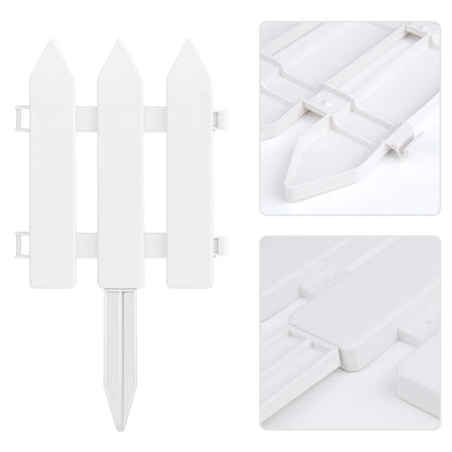 ELECLAND White Plastic Garden Fence with 22 Pieces, Picket Fence Edgings for Lawn, Flowerbeds, Plant Borders, Decorative Yard