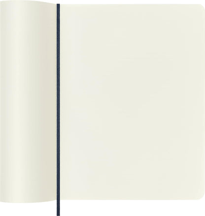 Moleskine Classic Notebook, Soft Cover, XL (7.5" x 9.5") Plain/Blank, Sapphire Blue, 192 Pages