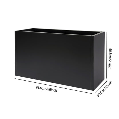 Ginelm 38”L x 15”W x 15”H Metal Long Planter Box for Outdoor Plants Large Rectangular Planter Boxs Spliced Flower Pot for Flowers Garden