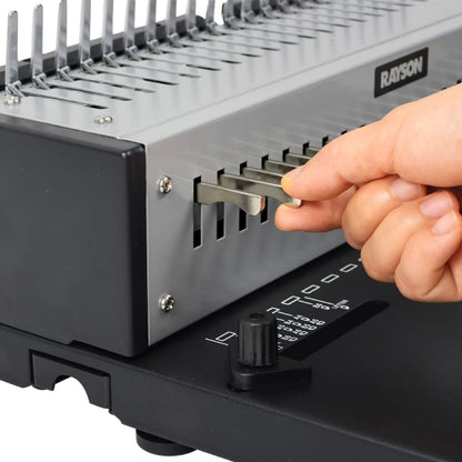 Rayson SD-1501A21 Binding Machine with Combs Set - 21 Hole / 200 Sheets Comb Binder for Punching or Binding