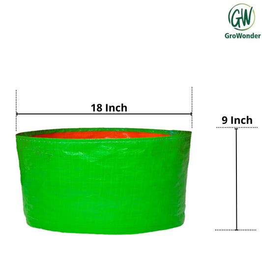 Plant Grow Bags ( 9x18 inch,) Reusable Fabric Grow Bags for Plants – Breathable & Durable Garden Pots for Vegetables, Herbs, and Flowers – Perfect for Indoor/Outdoor Use ( Pack of 5, Green Color )