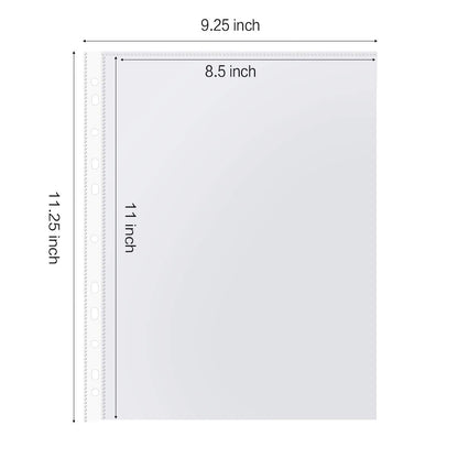 Sheet Protectors, HERKKA 1000 Pack Heavy Duty Clear Plastic Page Protectors Sheet Reinforced 11-Hole Fit for 3 Ring Binder Fits Standard 8.5 x 11 Paper, 9.25 x 11.25 Top Loaded, Acid Free