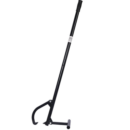48" Heavy-Duty Steel TimberJack Log Lifter - Triple Thick, Rustproof, High Carbon Steel Double Hook - Ideal for Elevating, Rolling, Repositioning Logs - Suitable for Log Saws, Chainsaws, Hand Saws
