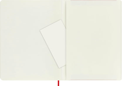 Moleskine Classic Notebook, Soft Cover, XL (7.5" x 9.5") Plain/Blank, Scarlet Red, 192 Pages
