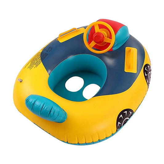 Cute Child Kids Inflatable Pool Float PVC Summer Swim Float Air Bed Lake Boat Swimming Floats with 2 Handles Surfing Raft Bodyboard Floating Mattress Seat Swim Ring for Girls Boys 3-5 Years