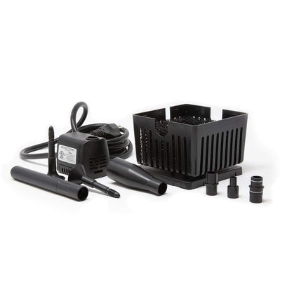 Beckett Corporation CGFK60 7207210 120 GPH 5 Watt Container Fountain Pump Kit for Patio Ponds, Container Fountains, Indoor and Outdoor Fountains, Black