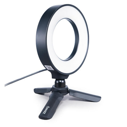 ZENIKO CR5 Video Conference Lighting Kit, 5" Ring Light Clip on Laptop Monitor, Desk Light with Stand Tripod, Bi-Color CRI >95 for Webcam Lighting, Zoom Lighting, Broadcasting, Live Streaming