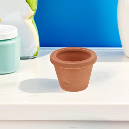 SHINEOFI 3pcs Mini Ceramic Succulent Planters Natural Terracotta Small Pots for Indoor Cactus Herbs Compact Desk Shelf Window Sill Decor Nordic Home Office Accents