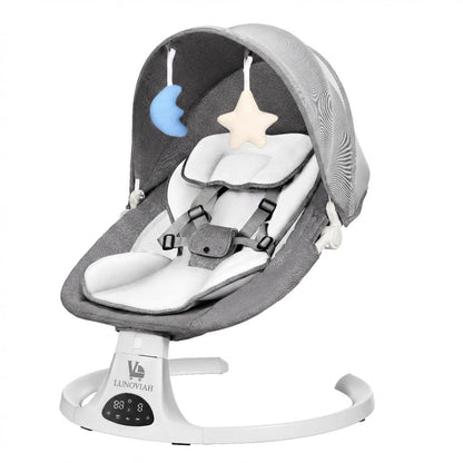 Baby Swing for Infants and Newborns, 3-in-1 Portable Infant Swing and Rocker Chair with Adjustable Motion, Music, 5-Point Harness, Lightweight Baby Seat for Indoor Use