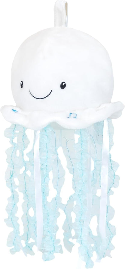 Cuddle Barn - Jellyfish Bubbles | Soft Jelly Fish Plush Toy | Hanging Loop | Gentle Color Changing Lights | Plays Ocean Melodies with Volume Control- Gift for Baby, Toddlers, Kids - 18 Inches