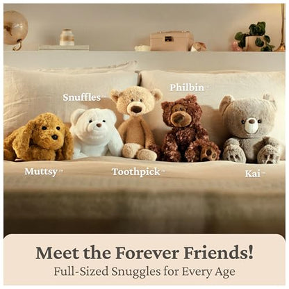 GUND Baby Philbin Plush Lovey, Teddy Bear with Baby Blanket, Stuffed Animal Sensory Toy, Brown, 14”