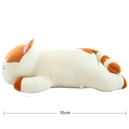 Cat Big Plush Hugging Pillow, Super Soft Kitten Kitty Stuffed Animals Toy Gifts for Kids, Girls, Bed, Christmas, Valentine 21.7" (Brown)