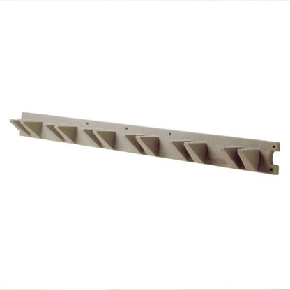 Suncast Wall-Mounted Long-Handled Garden-Tool Hanger, 4-Foot Storage Rack for Rakes, Shovels, and Brooms, Holds 12 Tools, 120 lb Capacity