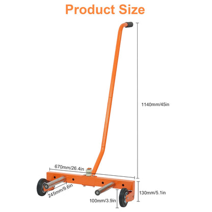 ALLOYNIX Tire Wheel Dolly 2.0 Pro | 500 lbs Heavy-Duty Truck Tire Lifting Tool | 9-33inch Adjustable Tire Cart Dollies with Reinforced Rod & Upgraded Wheels