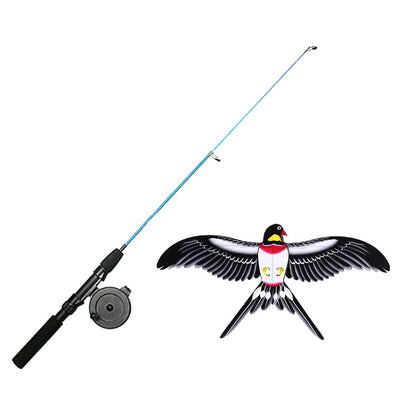 Gogogmee Swallow Bird Kite with Fishing Pole Easy to Fly Lightweight Outdoor Kids Kite for Family Fun and Play