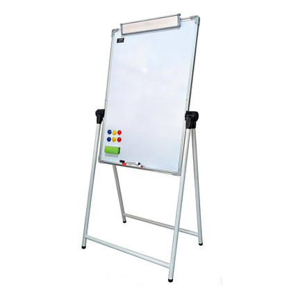 Upgraded A-Frame Whiteboard, 24 * 36‘’，360° Double-Sided Magnetic Dry Erase Board, Height Adjustable Standing Easel with Smooth Non-Slip Base for Home, Office, Classroom, Drawing