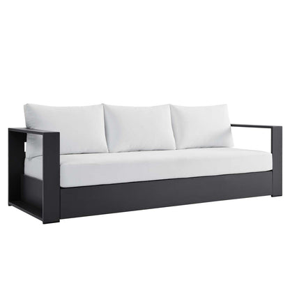 Modway Tahoe Aluminum 4-Piece Outdoor Patio Set in Gray White