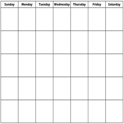 Accent Design Paper Accents DIY 8x8 Blank Calendar – 14-Month White Blank Calendar Sheets for Wall, Desk, or Planner – Undated Customizable Monthly Organizer