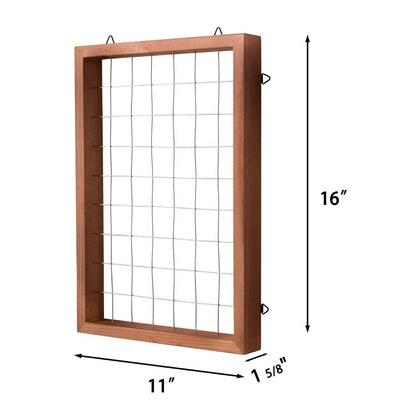 Mkono Air Plant Frame Hanging Airplant Holder Tillandsia Display Hanger Wooden Shelf Wall Decor for House Plants, Succulent, Christma Gifts for Plant Lovers, 16" (Plant Not Included)