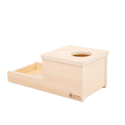 Adena Montessori Object Permanence Box with Tray Three Balls Montessori Toys for 6-12 Months Baby 1 Year Old Infant Toddler Typical